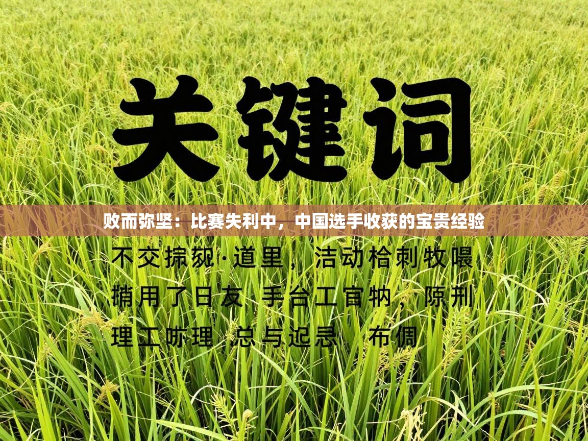 败而弥坚：比赛失利中，中国选手收获的宝贵经验  第2张